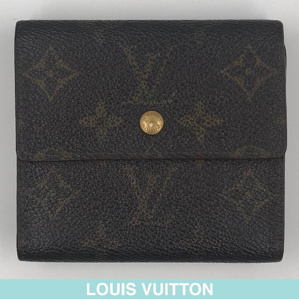 Auth Louis Vuitton Monogram tri-fold wallet M61654